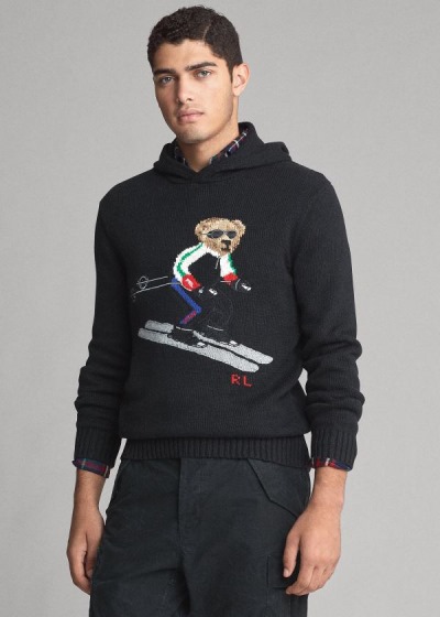 Men's Polo Ralph Lauren Ski Bear Hooded Sweater | 782530SPC